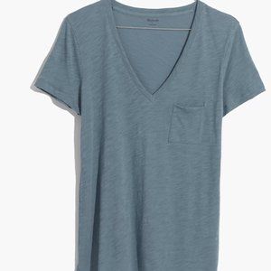 Madewell Whisper Cotton V-Neck Pocket Tee